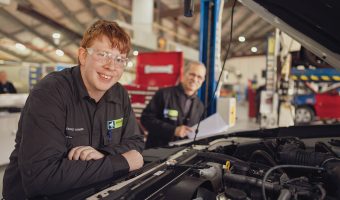 AUTOMOTIVE STUDENTS IN TOP GEAR AT WORLDSKILLS